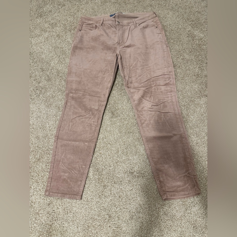 Old Navy Blush High Rise Rockstar Super Skinny Corduroy Pants Size 16 - Picture 2 of 7